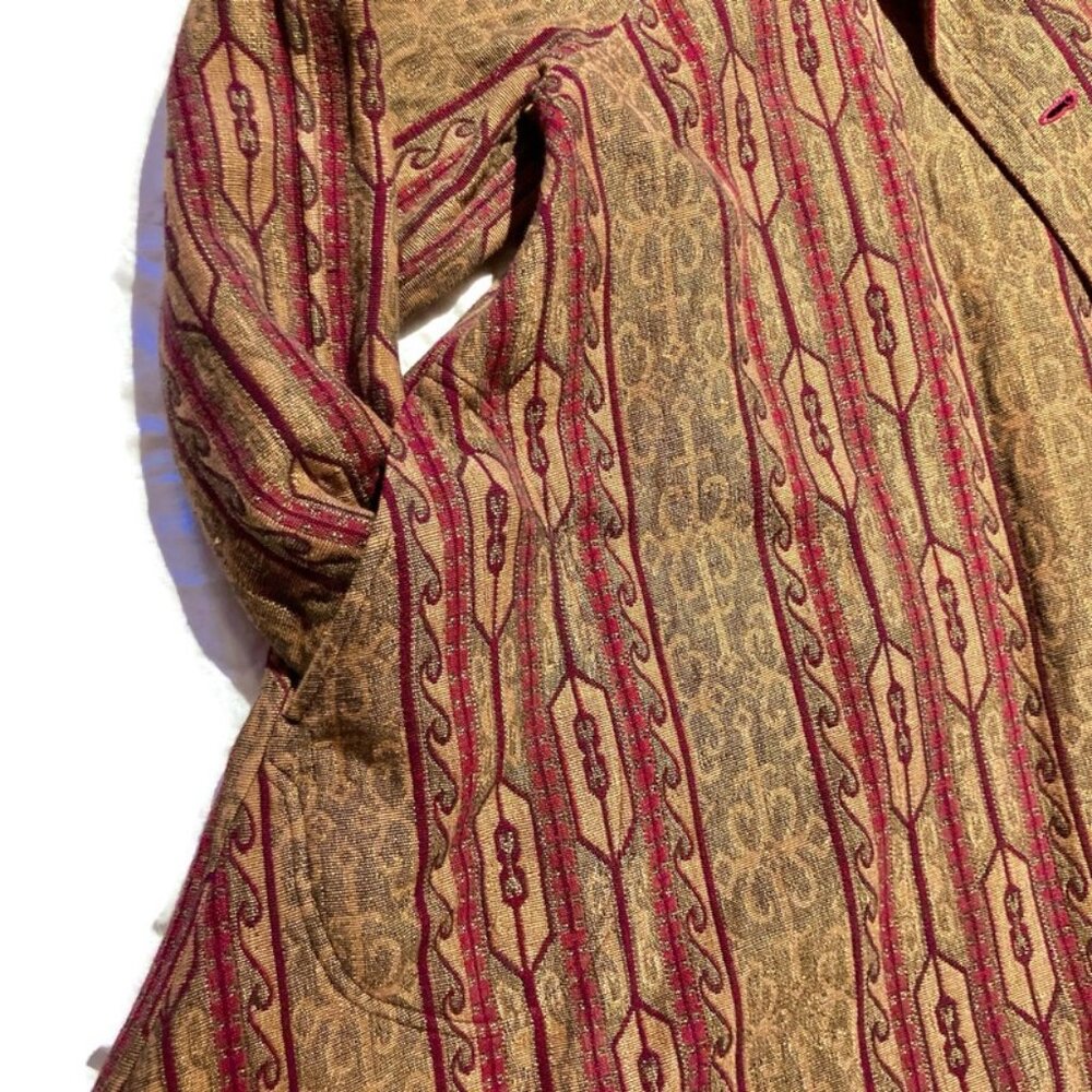 Vtg 60s tapestry brocade carpet swing tent opera cape coat Lilli Ann like XL XXL - Picture 5 of 7